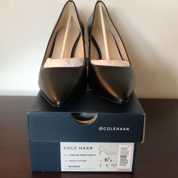 Cole Haan Harlow pump 65mm black leather 6.5 - Picture 3 of 7